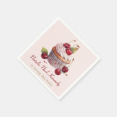 Serviette En Papier Coquette Pink Bow Cerry Cake Fancy Girl Aesthétiqu (Coin)