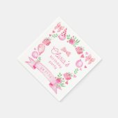 Serviette En Papier Coquette Pink Bow Preppy Girl Anniversaire (Coin)