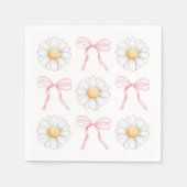 Serviette En Papier Coquette Rose Bow Daisy (Devant)