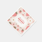Serviette En Papier Coquette rose doux au Berry (Coin)
