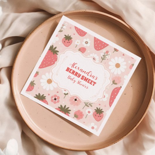 Serviette En Papier Coquette rose doux au Berry