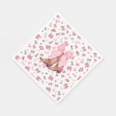 Serviette En Papier Coquette rose mignonne Bottes et bow (Coin)