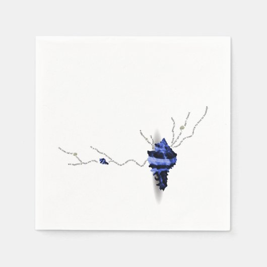 Serviette En Papier Coquillage côtier unique de Blue Murex (Devant)