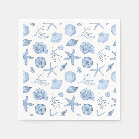 Serviette En Papier Coquillages (Devant)