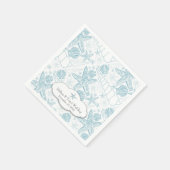 Serviette En Papier Coquillages bleus Mariage ou Baby shower garçon se (Coin)