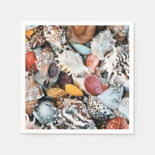 Serviette En Papier Coquillages colorés
