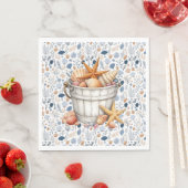 Serviette En Papier Coquillages de bord de mer (En situation)