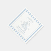 Serviette En Papier Coquillages Et Cloches Mariages Bachelorette Côtiè (Coin)