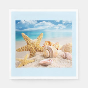 Serviette En Papier Coquillages sur les serviettes de plage