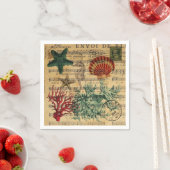Serviette En Papier coquillages tropicaux côtiers (En situation)