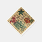 Serviette En Papier coquillages tropicaux côtiers (Coin)