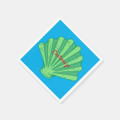 Serviette En Papier Coquille de pétoncle vert Sage Thunder_Cove (Coin)