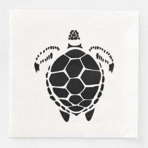 Serviette En Papier Coquille de tortue de la mer Noire