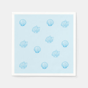 Serviette En Papier Coquilles Saint-Jacques Contour Minimalisme