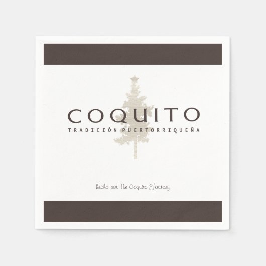 Serviette En Papier Coquito Tradicion Puertorriquena Publicité (Devant)