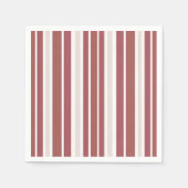 Serviette En Papier Corail Beige Stripes (Devant)