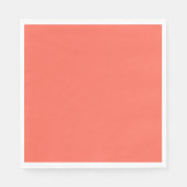 Serviette En Papier Corail clair solide (Devant)
