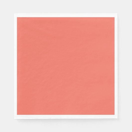 Serviette En Papier Corail clair solide (Devant)