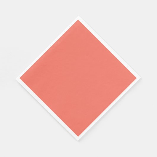 Serviette En Papier Corail clair solide (Coin)