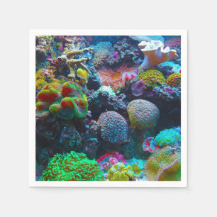 Serviette En Papier Corail coloré