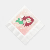 Serviette En Papier Corail de sirène Papier d'anniversaire (Coin)