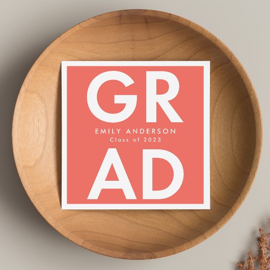 Serviette En Papier Corail | Graduation Gras