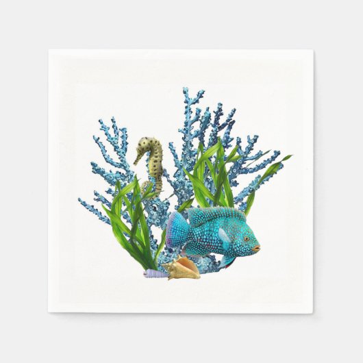 Serviette En Papier Corail Reef (Devant)