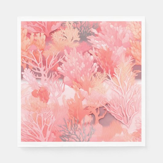 Serviette En Papier Corail rougissant (Devant)