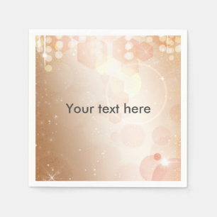 Serviette En Papier Corail Tan et crème glamour Feux de fête Napkins