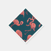 Serviette En Papier Corail vivant modèle flamingo (Coin)