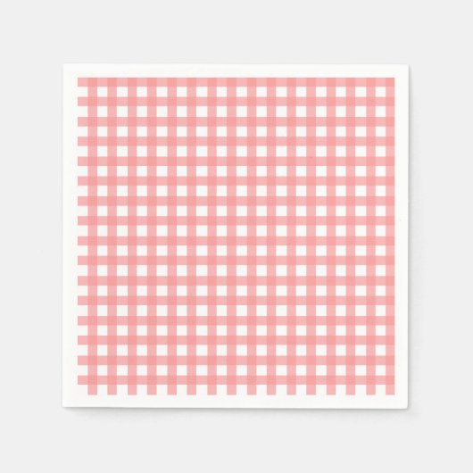 Serviette En Papier Coral En vichy Papier (Devant)