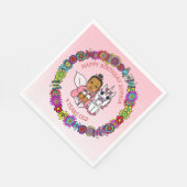 Serviette En Papier Coral Fairy and Unicorn American Fairy (Coin)