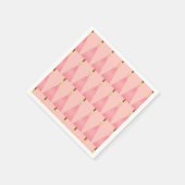 Serviette En Papier Coral rose Ombre moderne arbre de Noël (Coin)