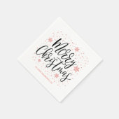 Serviette En Papier Coral | Serviettes de fête de Noël modernes et joy (Coin)