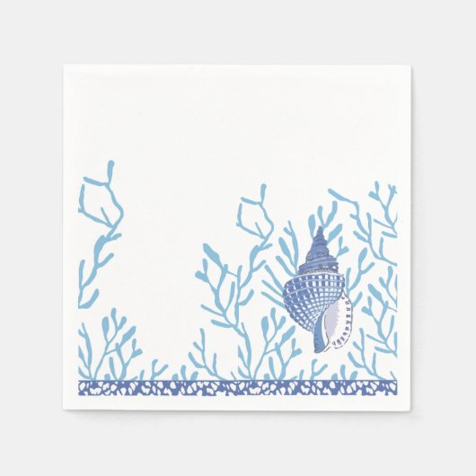 Serviette En Papier Coraux et plage (Devant)