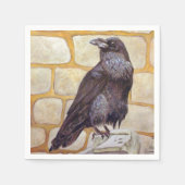 Serviette En Papier Corbeau (Devant)