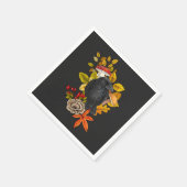 Serviette En Papier Corbeau (Coin)