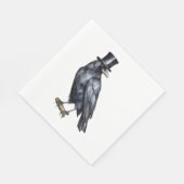 Serviette En Papier Corbeau (Coin)