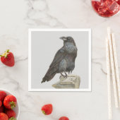 Serviette En Papier Corbeau (En situation)