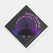 Serviette En Papier Corbeau noir et pourpre (Coin)