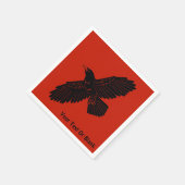 Serviette En Papier Corbeau rouge (Coin)
