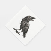 Serviette En Papier Corbeau zombie (Coin)