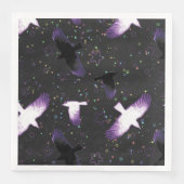 Serviette En Papier Corbeaux mystiques (Devant)