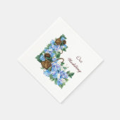 Serviette En Papier Corbeille d'Hydrangée (Coin)