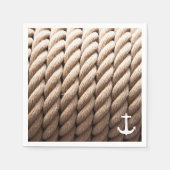 Serviette En Papier Corde nautique - Ancres serviettes (Devant)