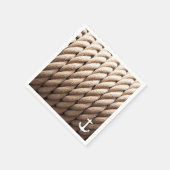 Serviette En Papier Corde nautique - Ancres serviettes (Coin)