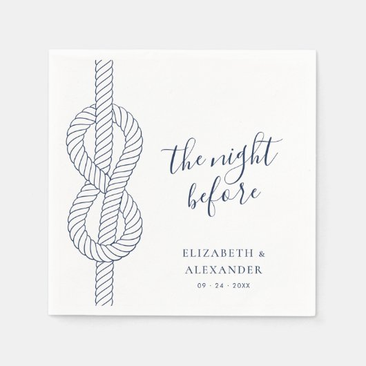 Serviette En Papier Corde nautique Dîner de répétition moderne (Devant)