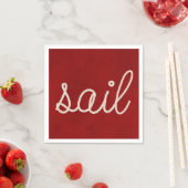 Serviette En Papier Corde nautique pour voile (En situation)