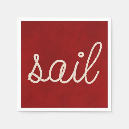 Serviette En Papier Corde nautique pour voile (Devant)