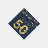 Serviette En Papier Cordes bleues de lumières 50 Année Classe Réunion (Coin)
